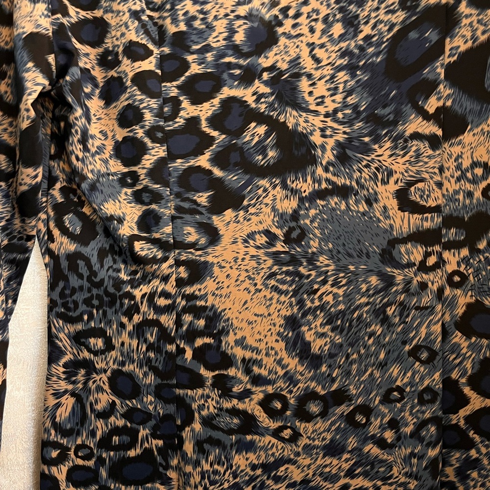 Leopard Print Long Sleeve Top in Tan and Black
